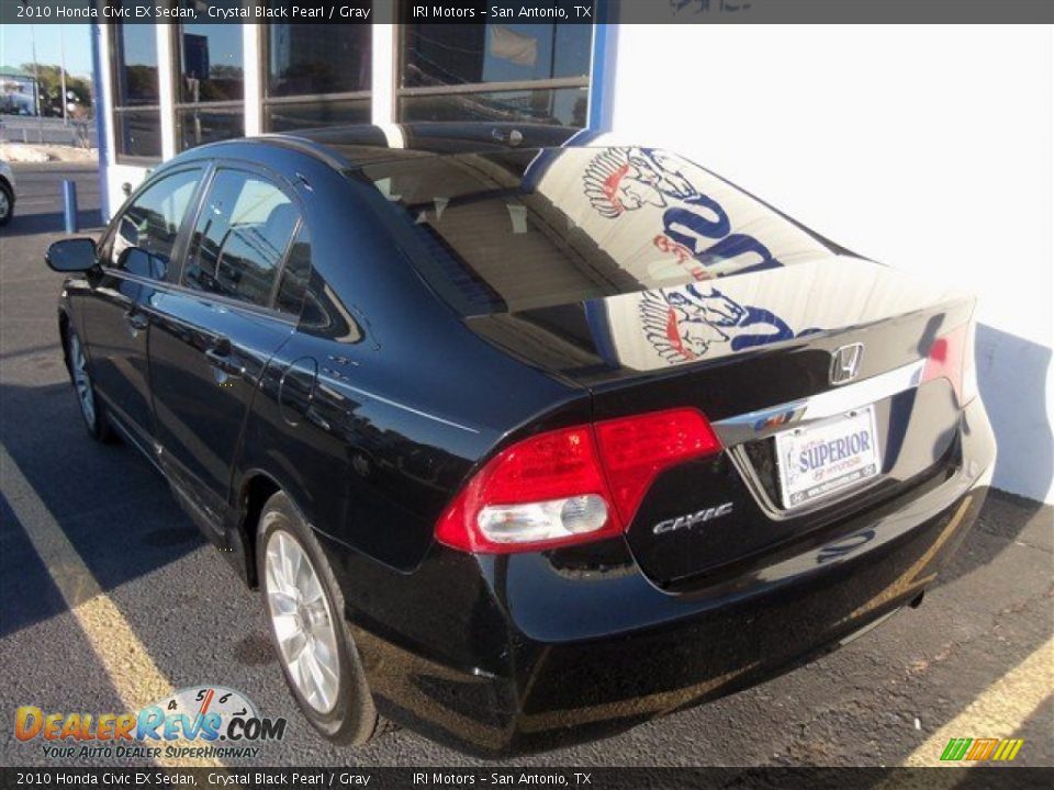 2010 Honda Civic EX Sedan Crystal Black Pearl / Gray Photo #5