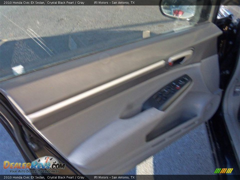 2010 Honda Civic EX Sedan Crystal Black Pearl / Gray Photo #7