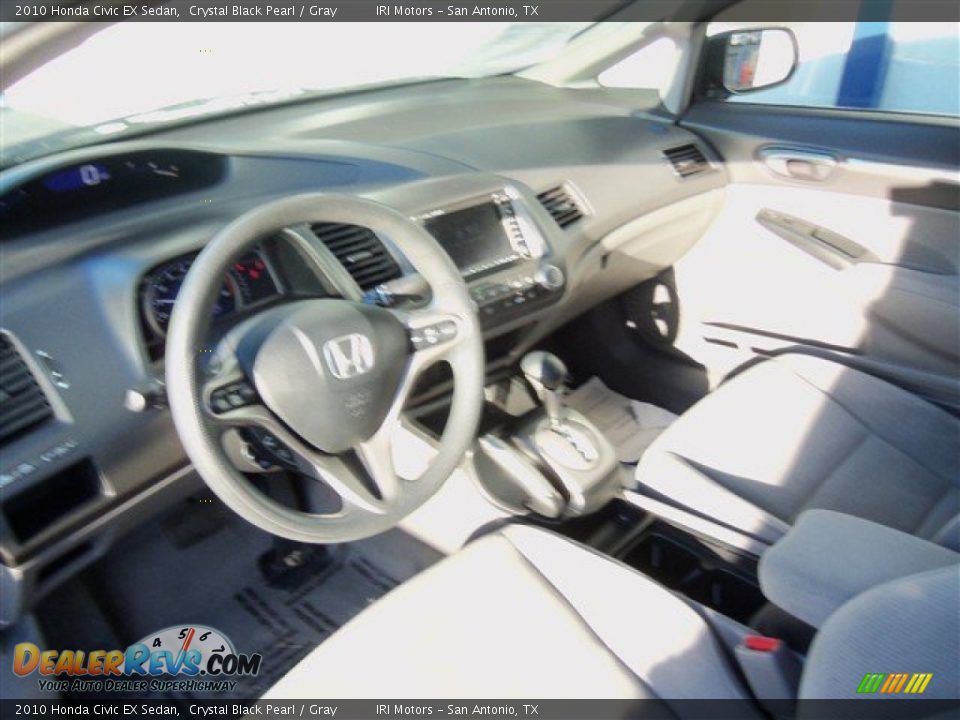 2010 Honda Civic EX Sedan Crystal Black Pearl / Gray Photo #8