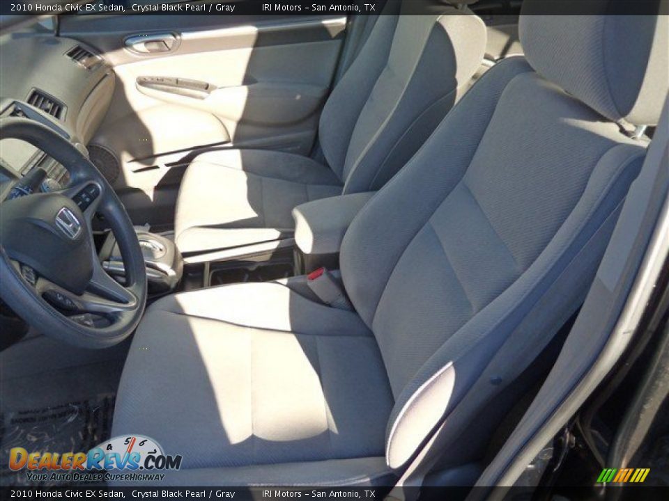 2010 Honda Civic EX Sedan Crystal Black Pearl / Gray Photo #9