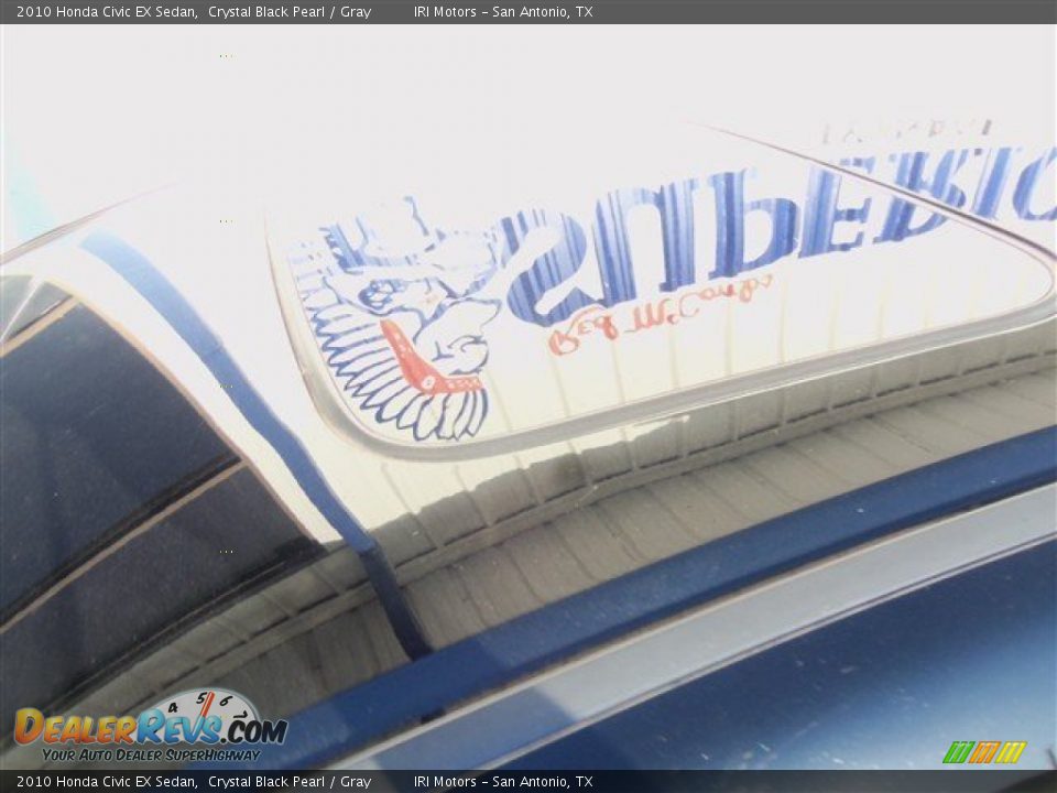 2010 Honda Civic EX Sedan Crystal Black Pearl / Gray Photo #10