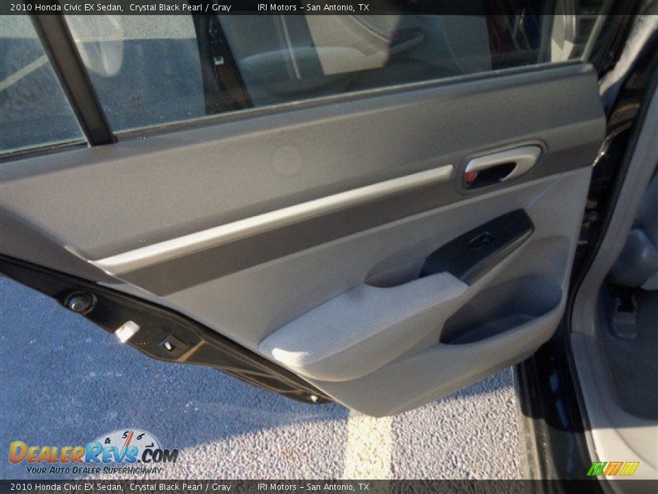 2010 Honda Civic EX Sedan Crystal Black Pearl / Gray Photo #11