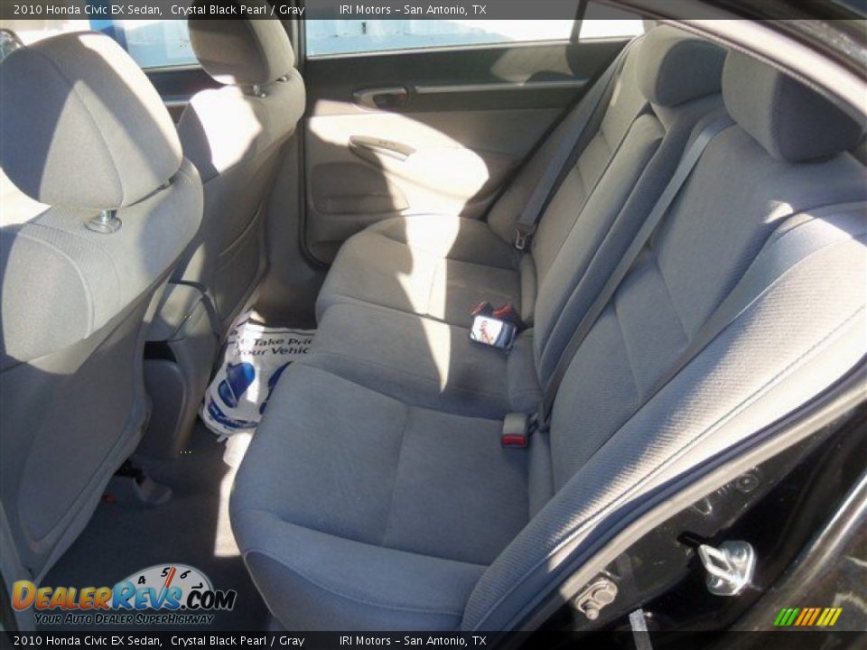 2010 Honda Civic EX Sedan Crystal Black Pearl / Gray Photo #12
