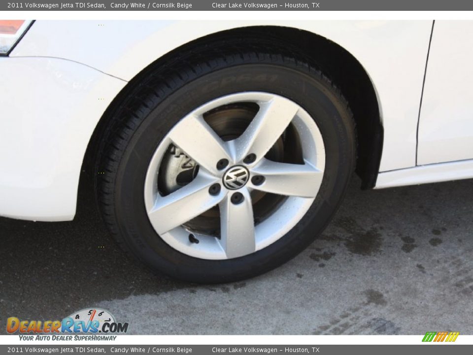 2011 Volkswagen Jetta TDI Sedan Candy White / Cornsilk Beige Photo #4