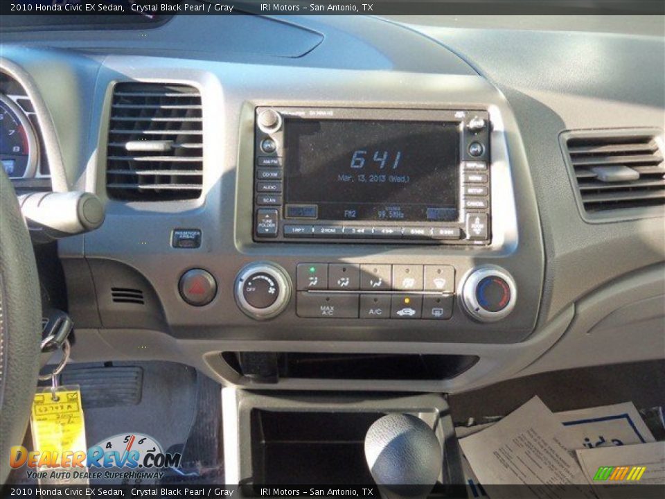 2010 Honda Civic EX Sedan Crystal Black Pearl / Gray Photo #14