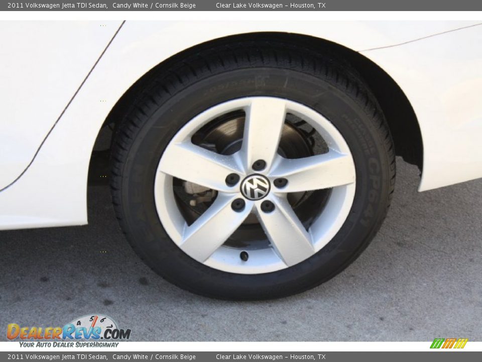 2011 Volkswagen Jetta TDI Sedan Candy White / Cornsilk Beige Photo #6