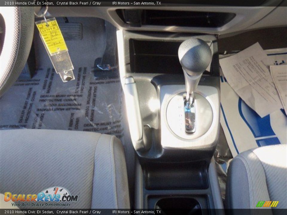 2010 Honda Civic EX Sedan Crystal Black Pearl / Gray Photo #15