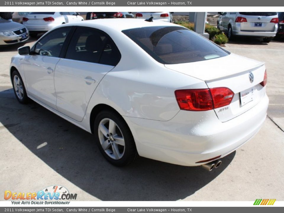 2011 Volkswagen Jetta TDI Sedan Candy White / Cornsilk Beige Photo #7