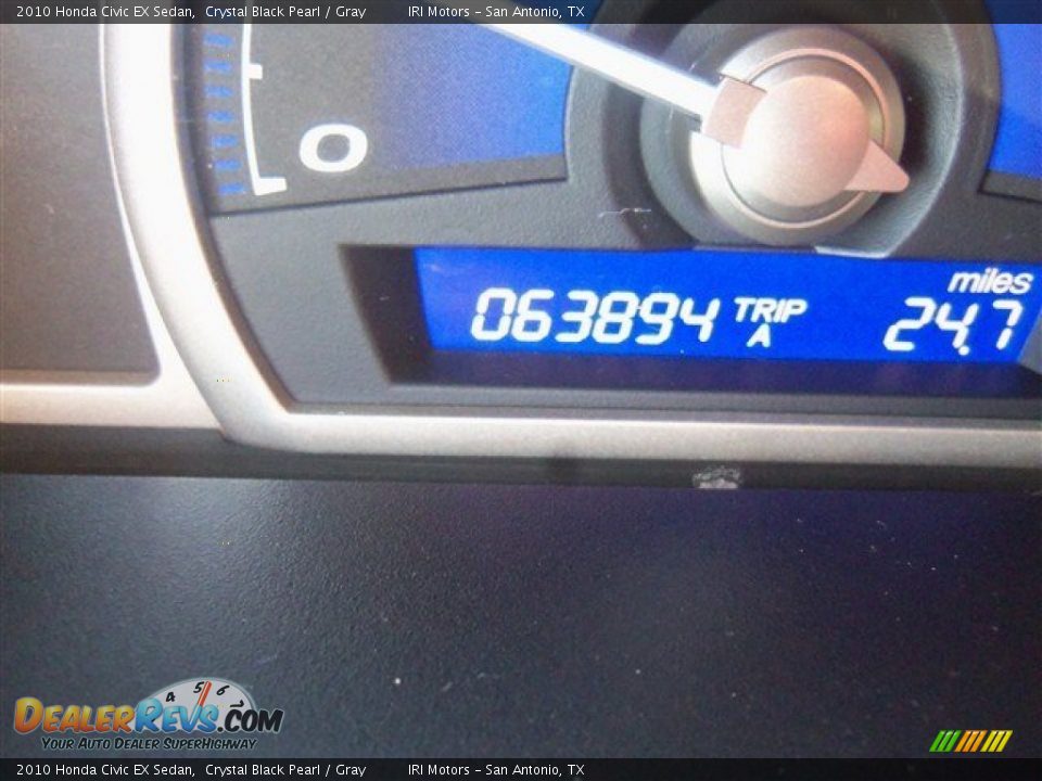 2010 Honda Civic EX Sedan Crystal Black Pearl / Gray Photo #16