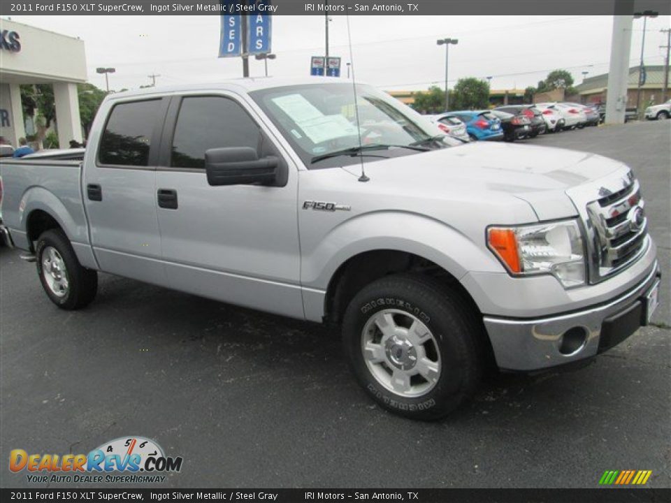 2011 Ford F150 XLT SuperCrew Ingot Silver Metallic / Steel Gray Photo #1