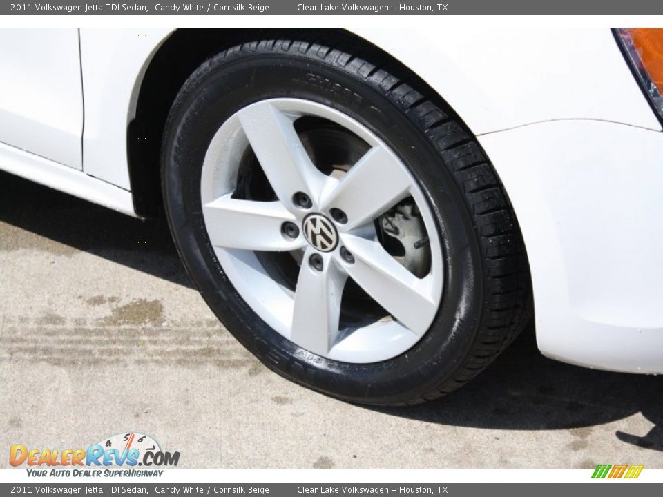 2011 Volkswagen Jetta TDI Sedan Candy White / Cornsilk Beige Photo #12