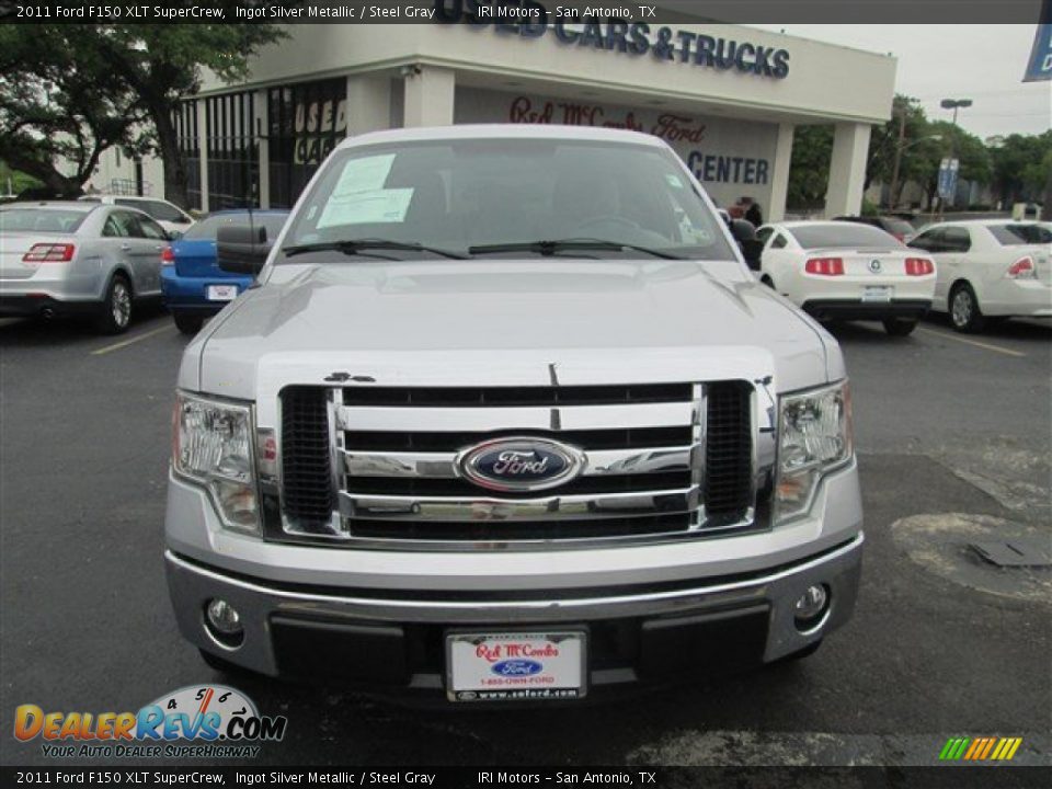 2011 Ford F150 XLT SuperCrew Ingot Silver Metallic / Steel Gray Photo #4
