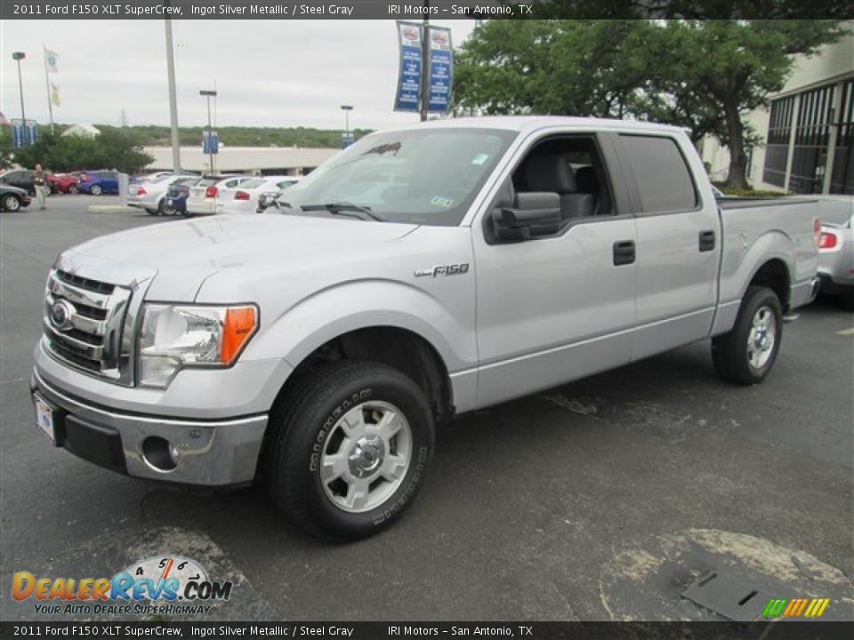 2011 Ford F150 XLT SuperCrew Ingot Silver Metallic / Steel Gray Photo #5