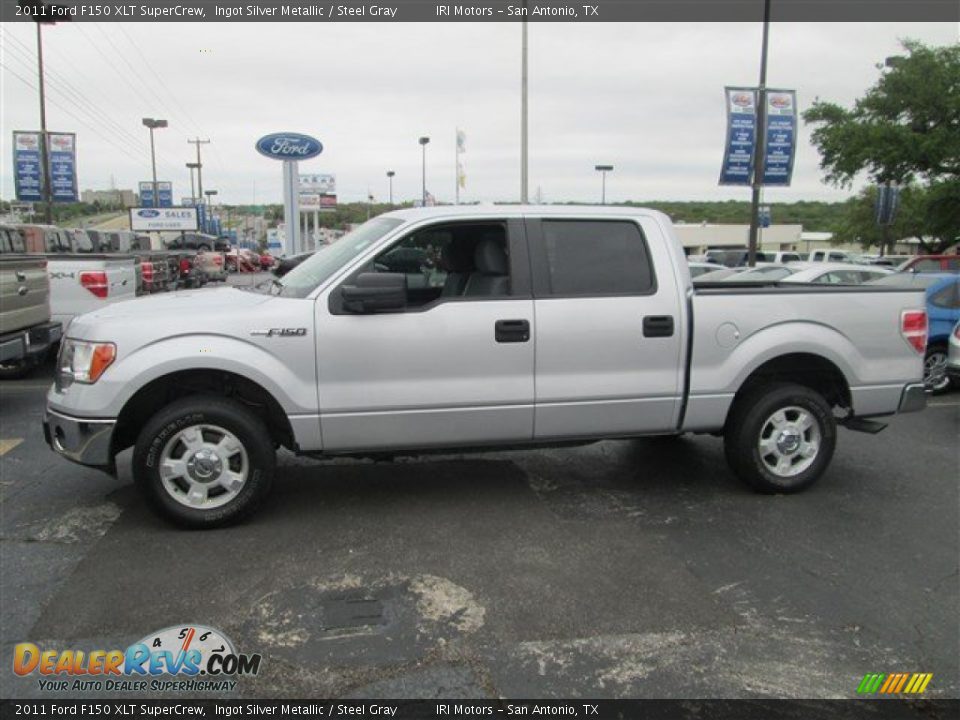 2011 Ford F150 XLT SuperCrew Ingot Silver Metallic / Steel Gray Photo #6