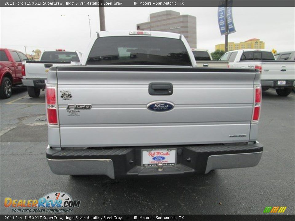2011 Ford F150 XLT SuperCrew Ingot Silver Metallic / Steel Gray Photo #7