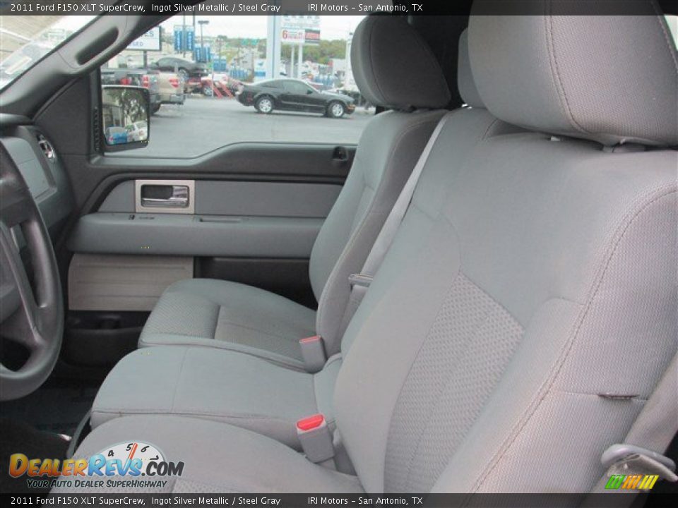 2011 Ford F150 XLT SuperCrew Ingot Silver Metallic / Steel Gray Photo #13