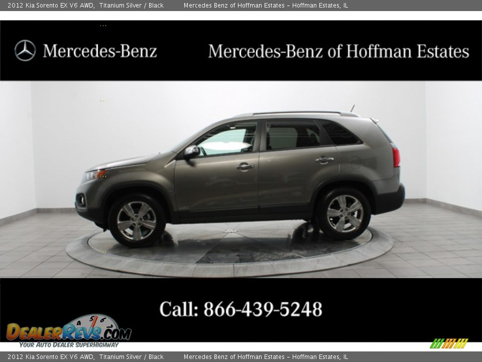 2012 Kia Sorento EX V6 AWD Titanium Silver / Black Photo #2