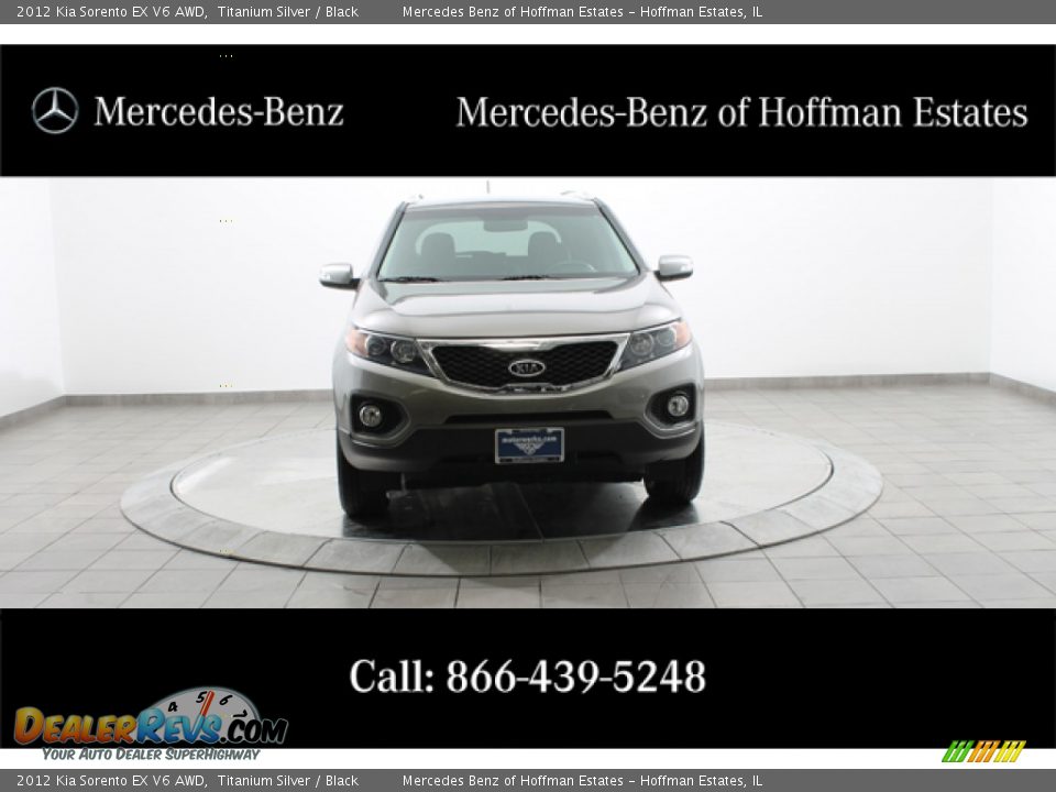 2012 Kia Sorento EX V6 AWD Titanium Silver / Black Photo #3
