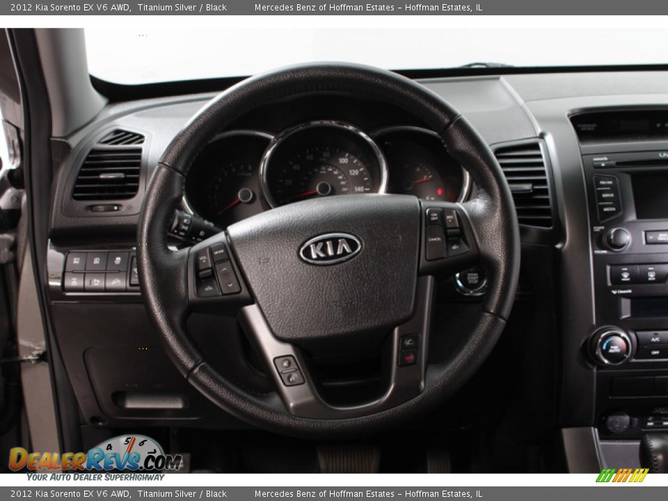 2012 Kia Sorento EX V6 AWD Titanium Silver / Black Photo #7