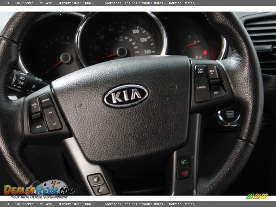 2012 Kia Sorento EX V6 AWD Titanium Silver / Black Photo #8