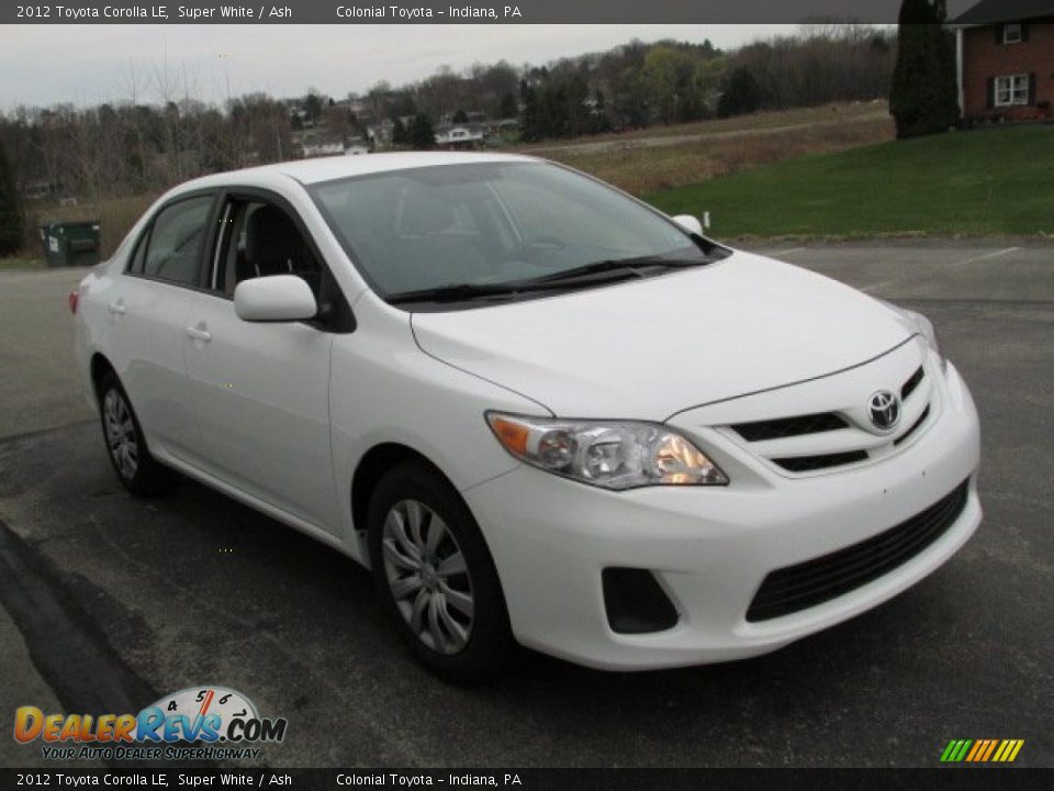 2012 Toyota Corolla LE Super White / Ash Photo #5