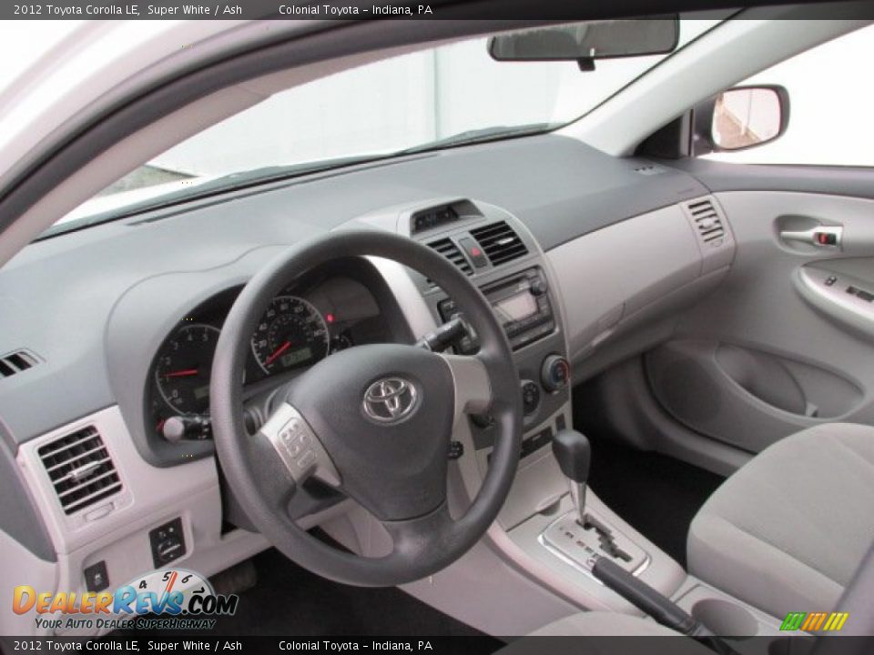 2012 Toyota Corolla LE Super White / Ash Photo #12