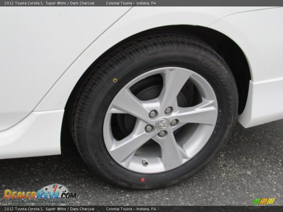 2012 Toyota Corolla S Super White / Dark Charcoal Photo #3