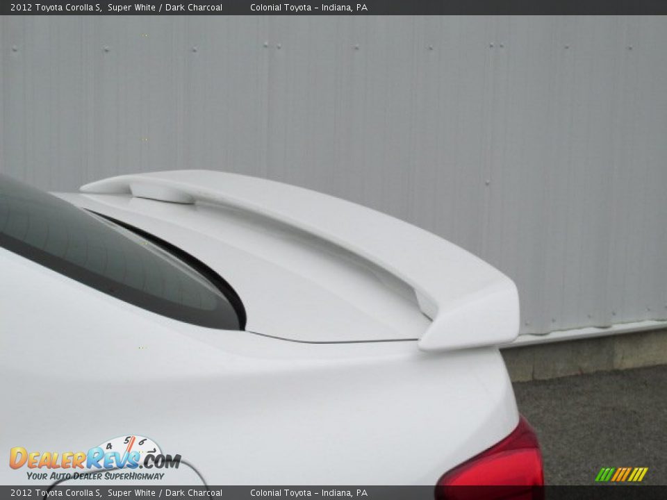 2012 Toyota Corolla S Super White / Dark Charcoal Photo #4