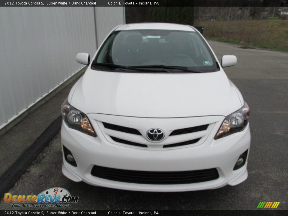 2012 Toyota Corolla S Super White / Dark Charcoal Photo #5