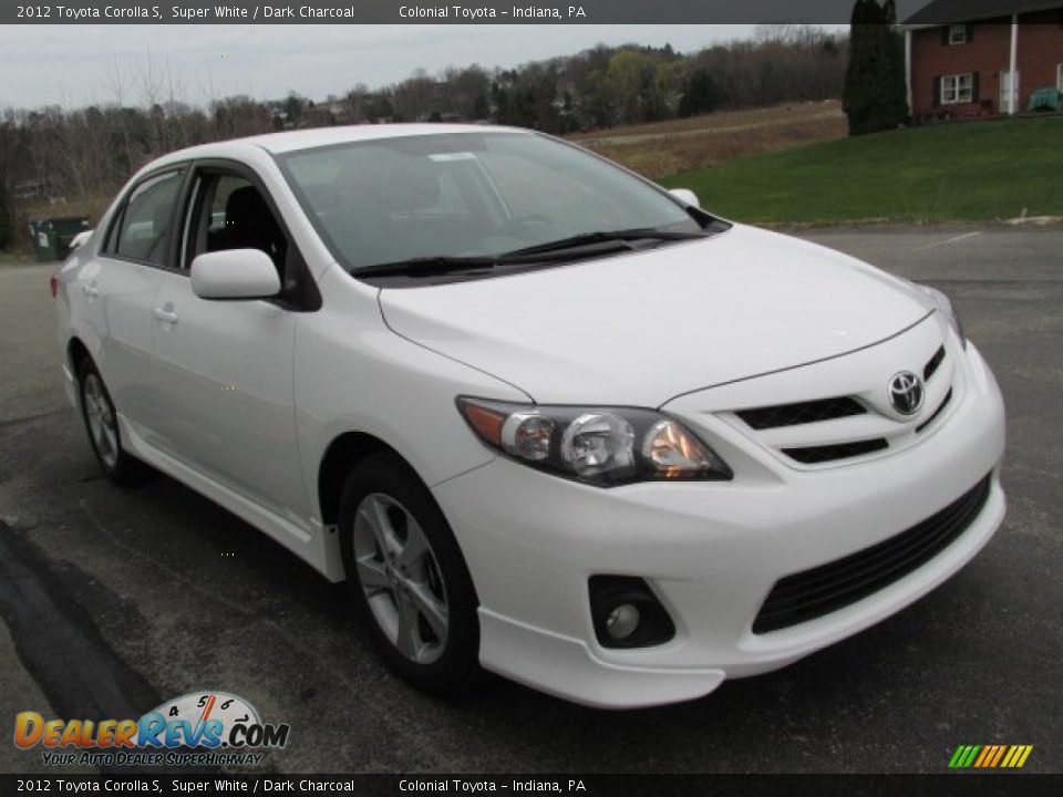 2012 Toyota Corolla S Super White / Dark Charcoal Photo #6