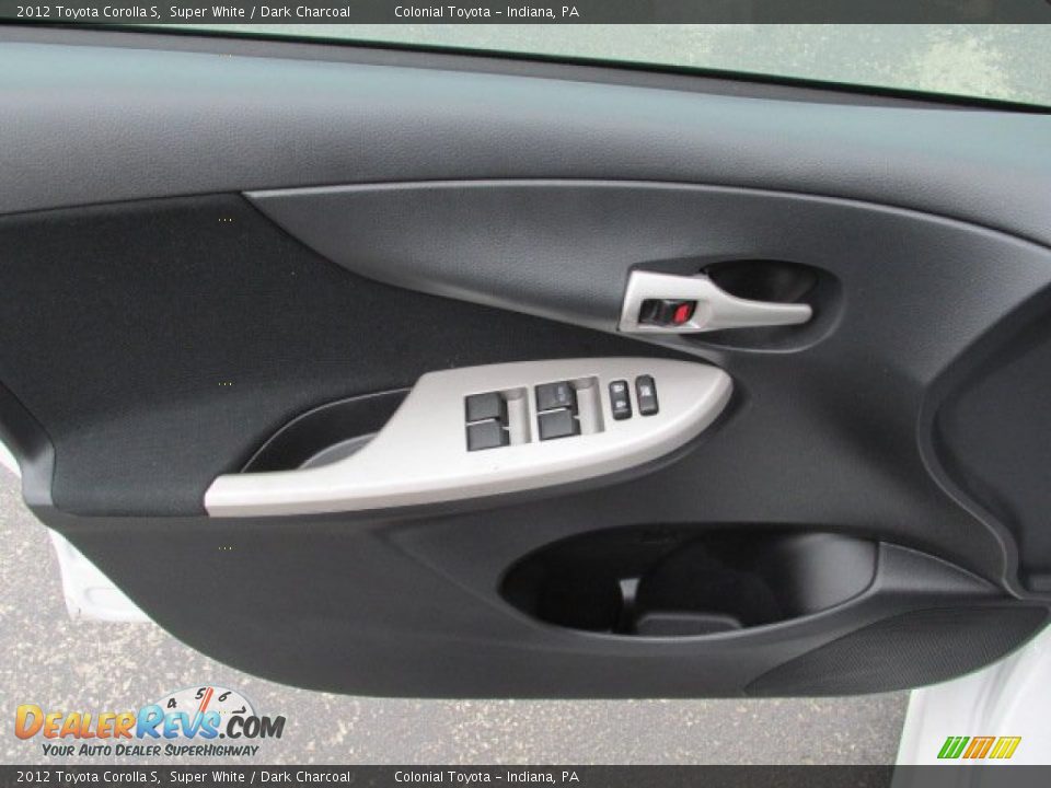 2012 Toyota Corolla S Super White / Dark Charcoal Photo #10