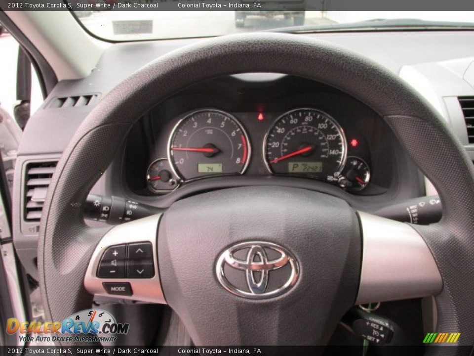 2012 Toyota Corolla S Super White / Dark Charcoal Photo #15