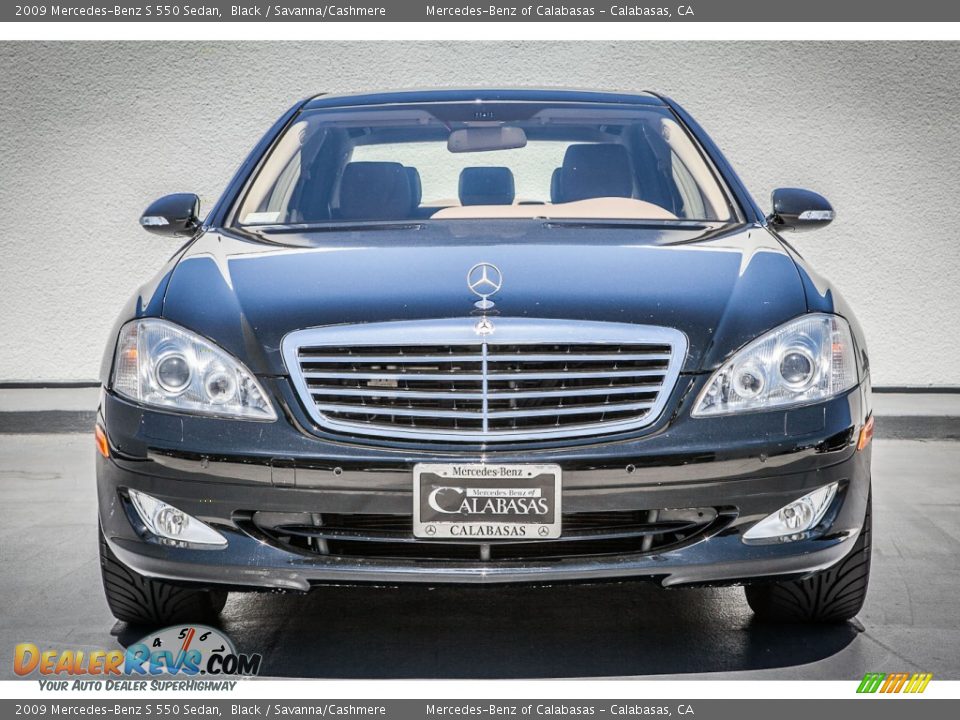 2009 Mercedes-Benz S 550 Sedan Black / Savanna/Cashmere Photo #2