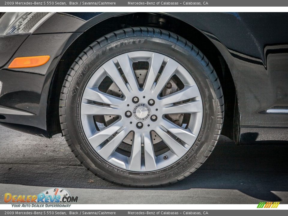 2009 Mercedes-Benz S 550 Sedan Black / Savanna/Cashmere Photo #8
