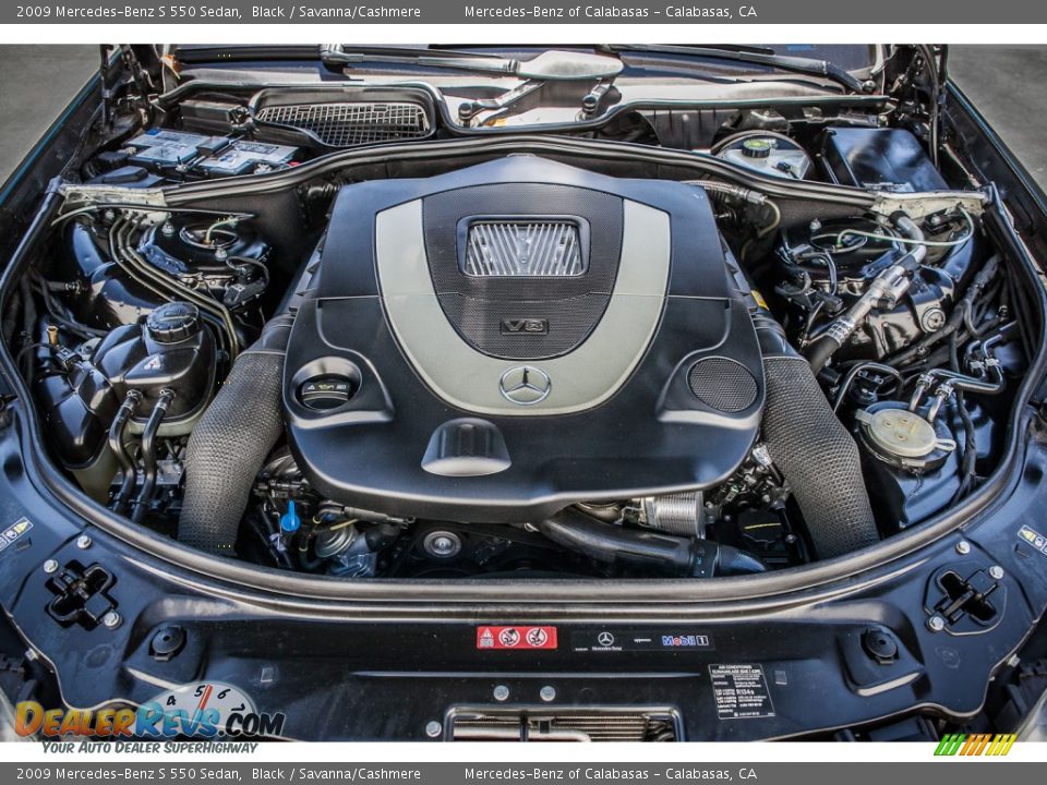 2009 Mercedes-Benz S 550 Sedan Black / Savanna/Cashmere Photo #9
