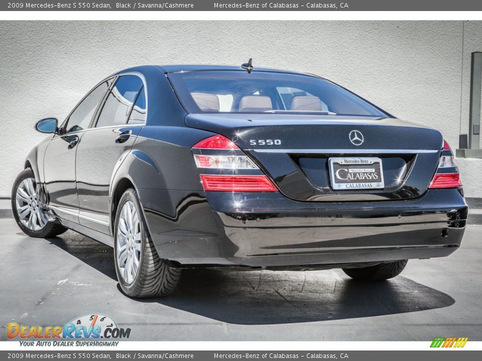 2009 Mercedes-Benz S 550 Sedan Black / Savanna/Cashmere Photo #10