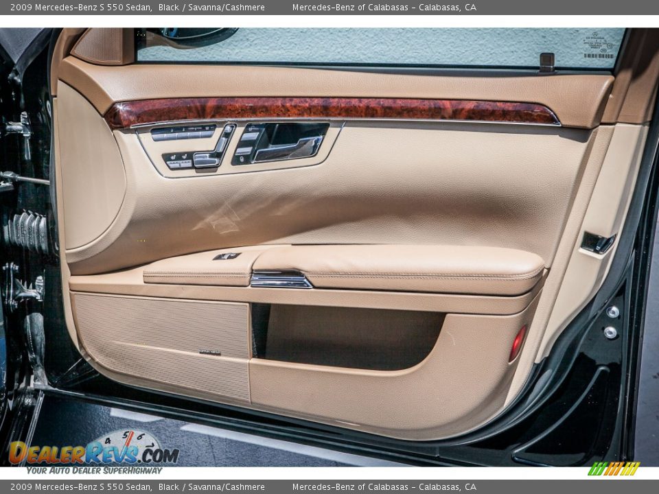 2009 Mercedes-Benz S 550 Sedan Black / Savanna/Cashmere Photo #12