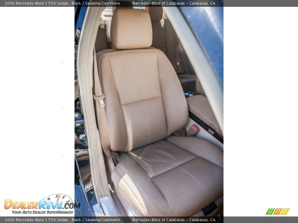 2009 Mercedes-Benz S 550 Sedan Black / Savanna/Cashmere Photo #13
