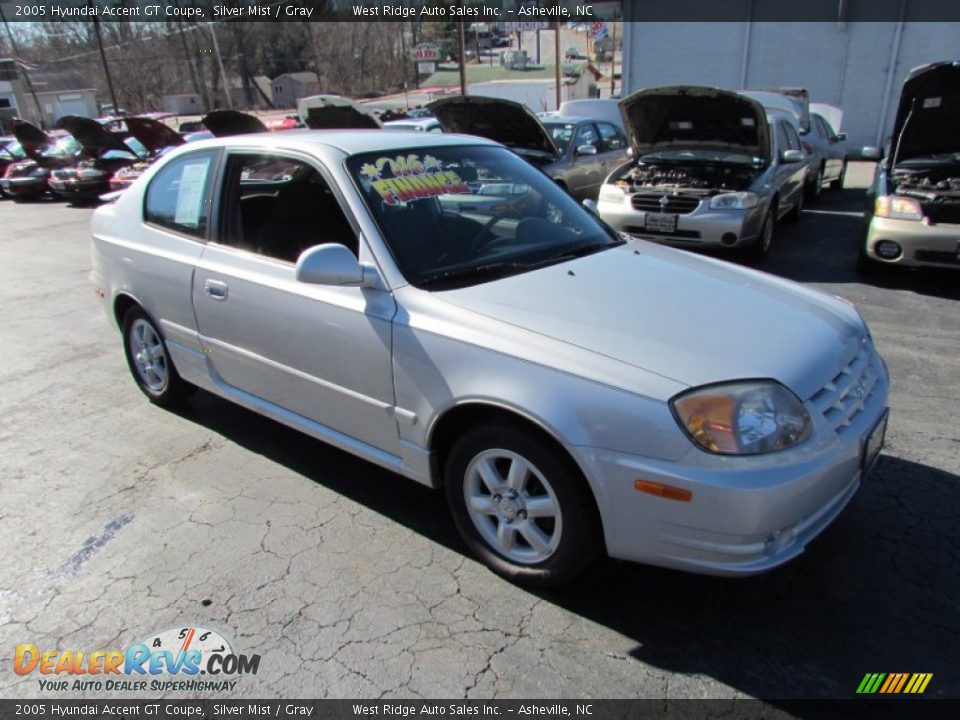 2005 Hyundai Accent GT Coupe Silver Mist / Gray Photo #1