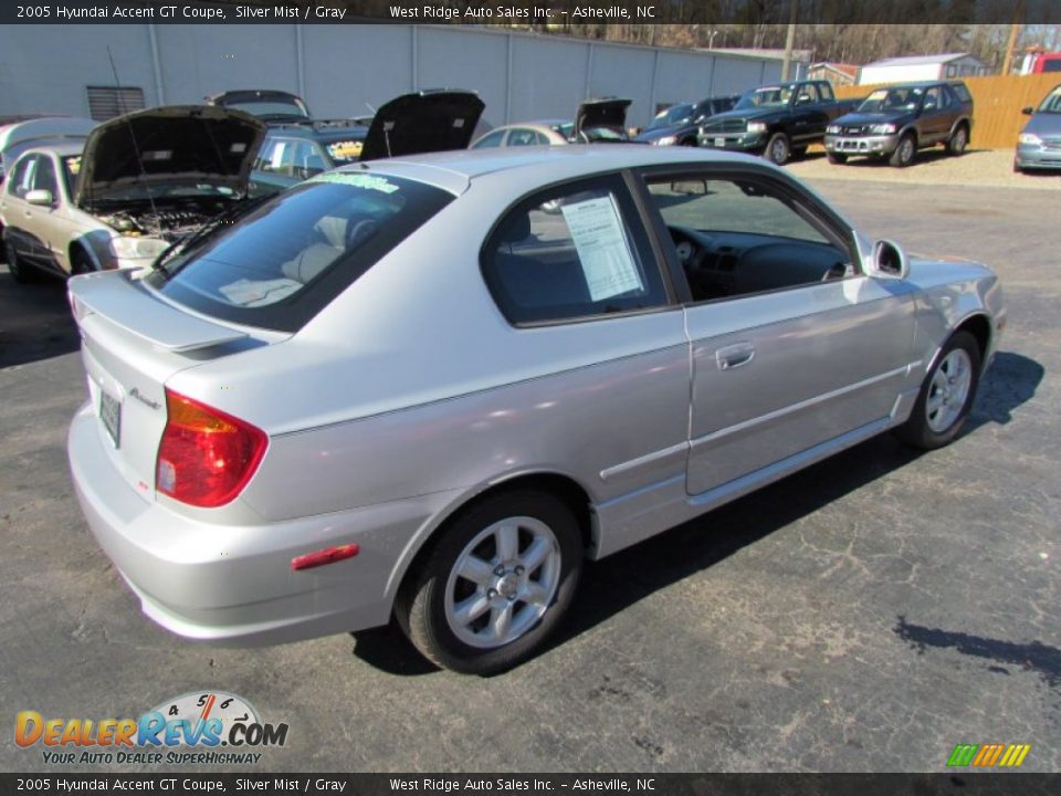 2005 Hyundai Accent GT Coupe Silver Mist / Gray Photo #4