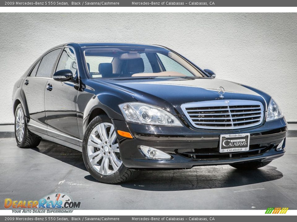 2009 Mercedes-Benz S 550 Sedan Black / Savanna/Cashmere Photo #21