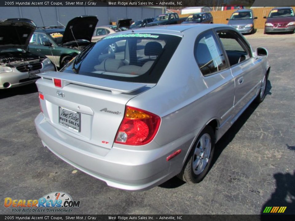 2005 Hyundai Accent GT Coupe Silver Mist / Gray Photo #5