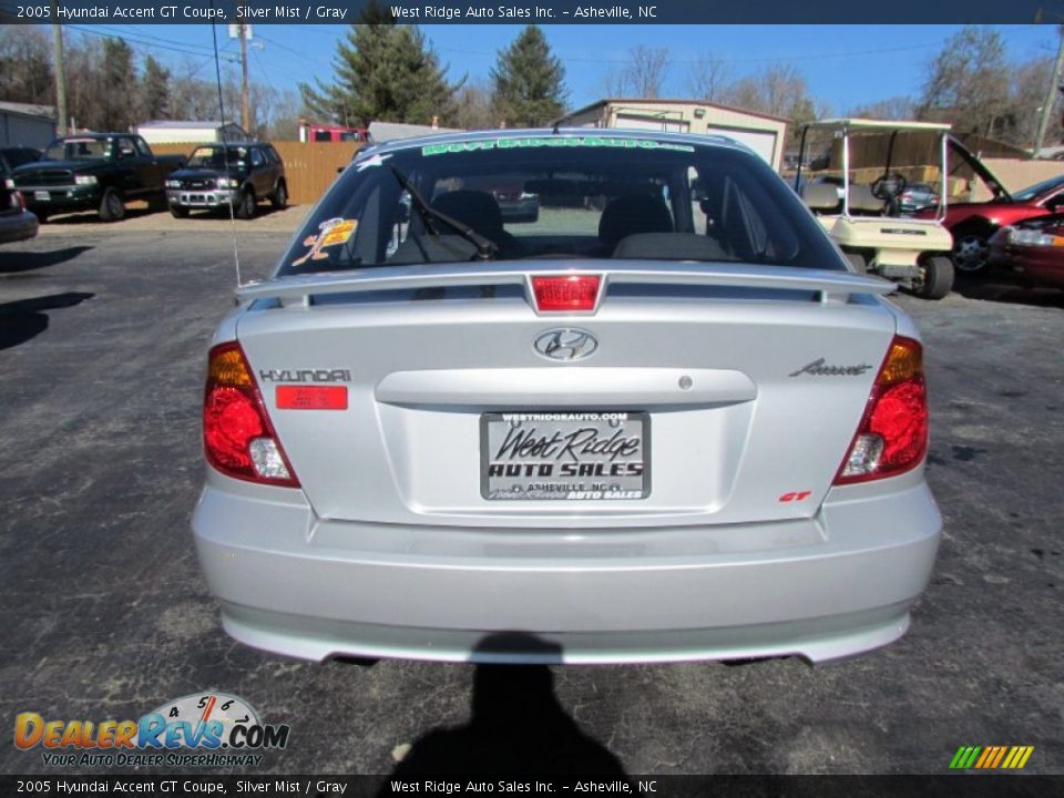 2005 Hyundai Accent GT Coupe Silver Mist / Gray Photo #6