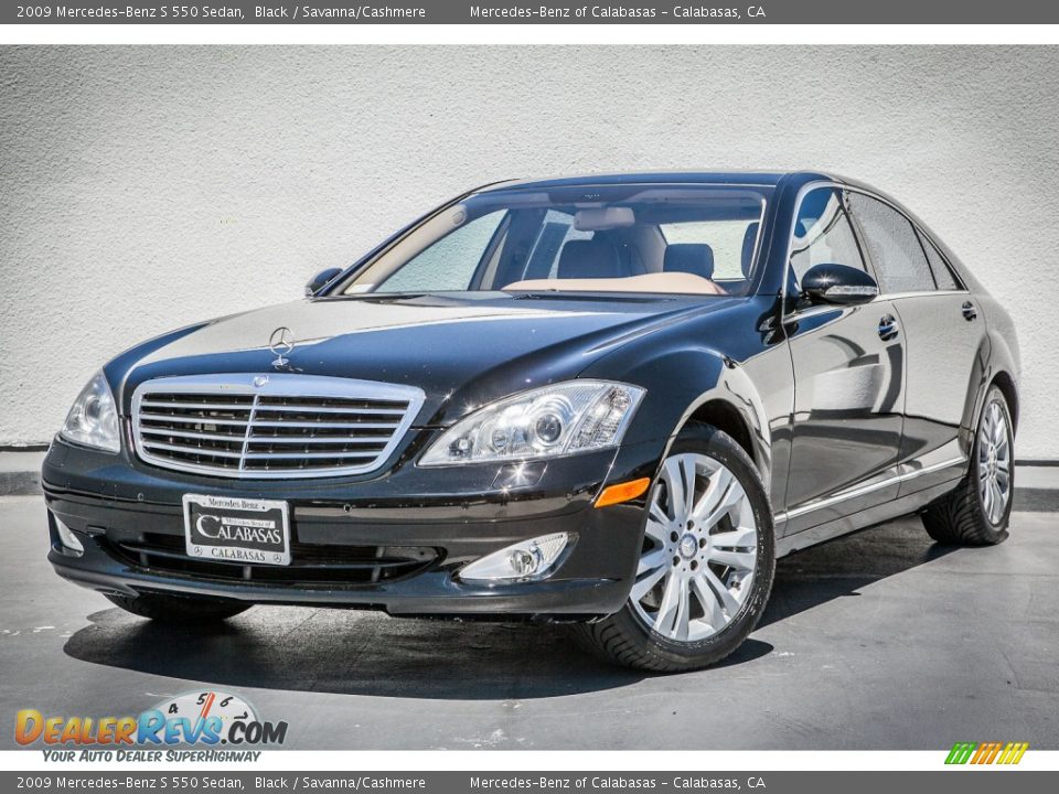 2009 Mercedes-Benz S 550 Sedan Black / Savanna/Cashmere Photo #22