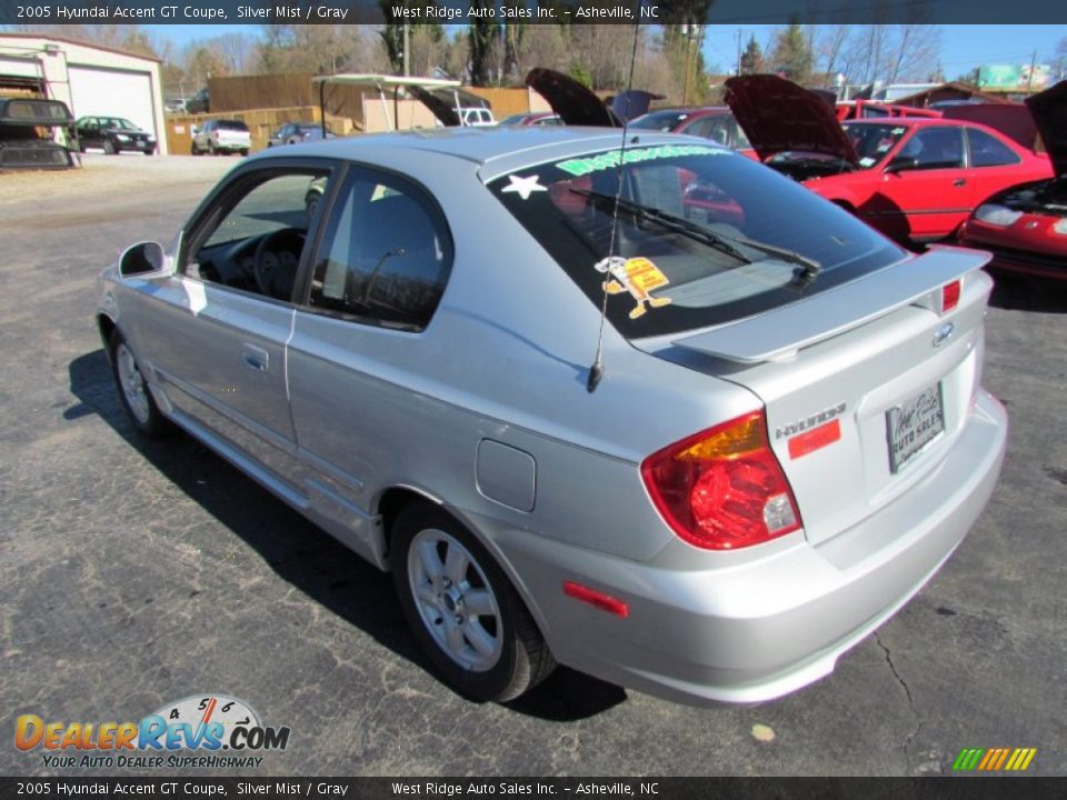 2005 Hyundai Accent GT Coupe Silver Mist / Gray Photo #7