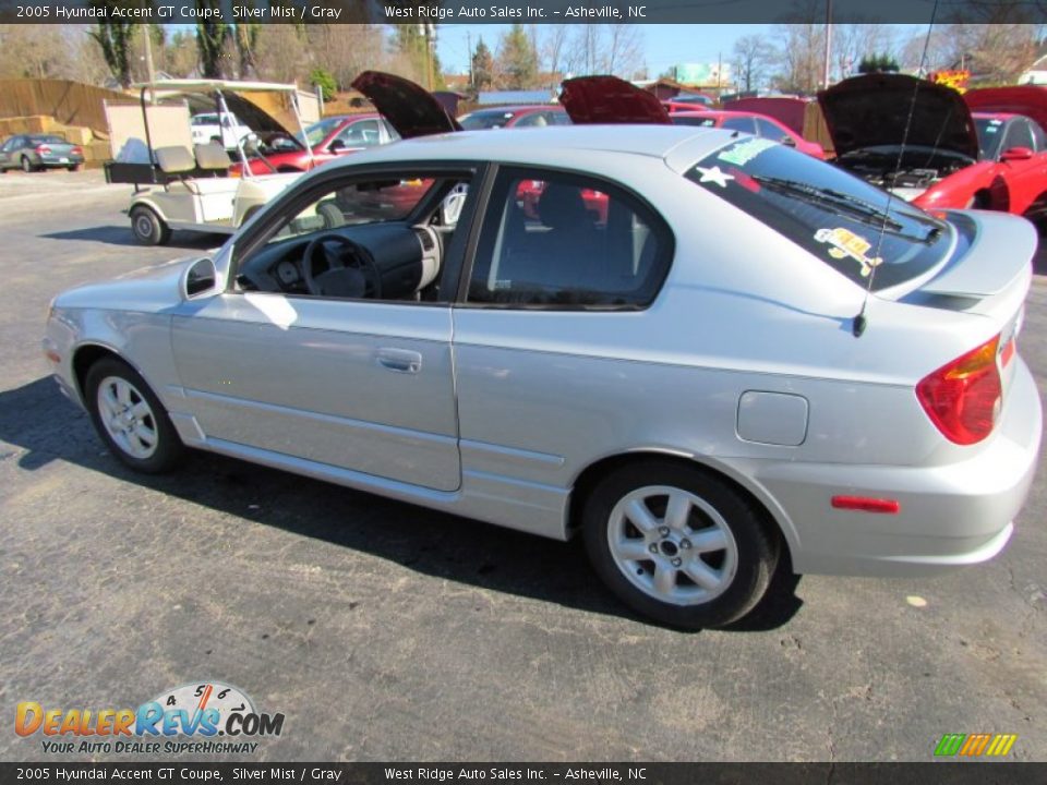 2005 Hyundai Accent GT Coupe Silver Mist / Gray Photo #8