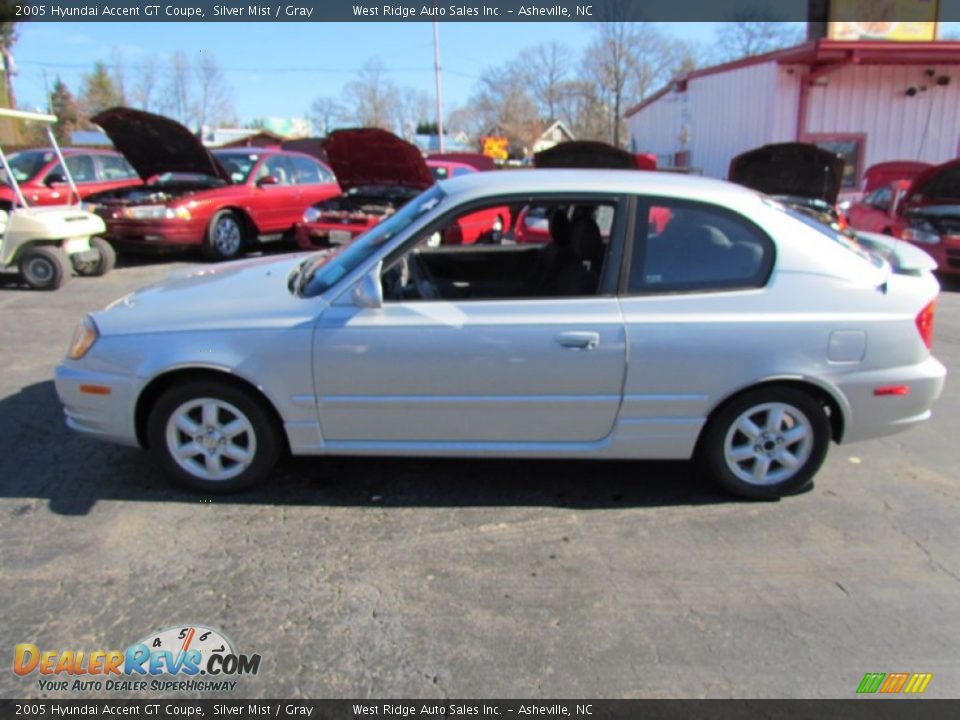 2005 Hyundai Accent GT Coupe Silver Mist / Gray Photo #9