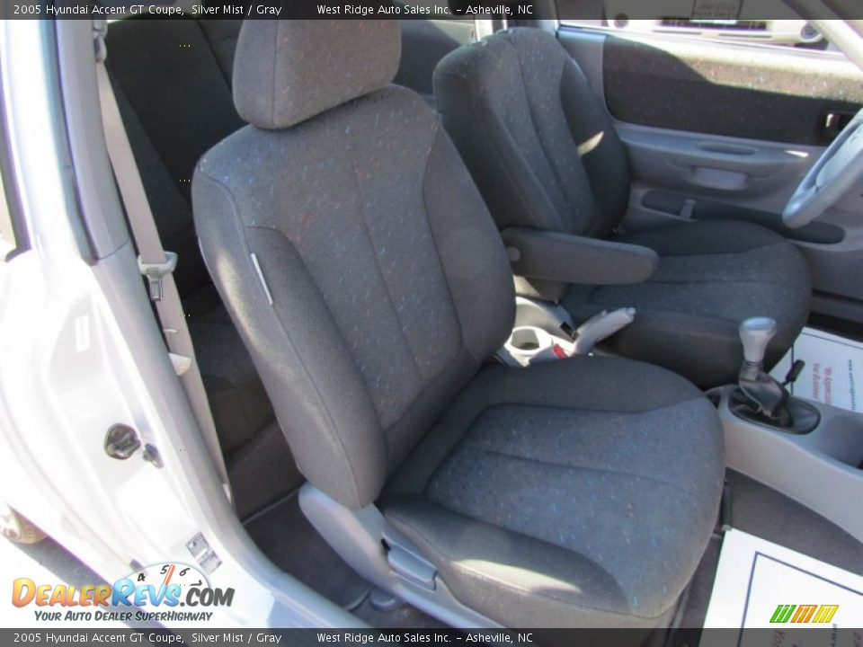2005 Hyundai Accent GT Coupe Silver Mist / Gray Photo #13