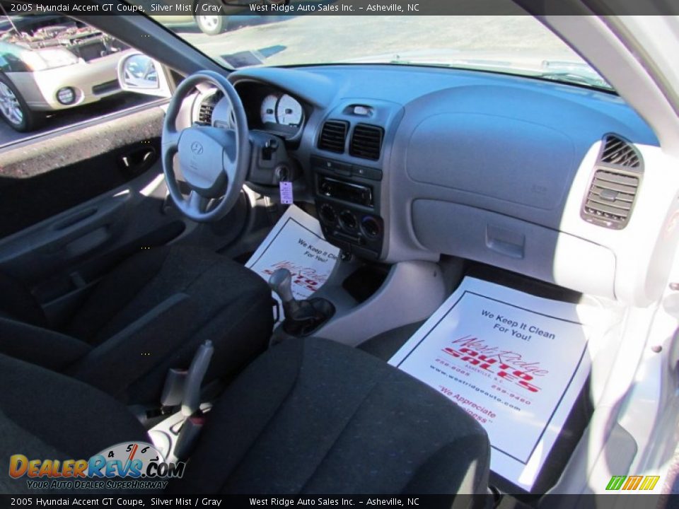 2005 Hyundai Accent GT Coupe Silver Mist / Gray Photo #14