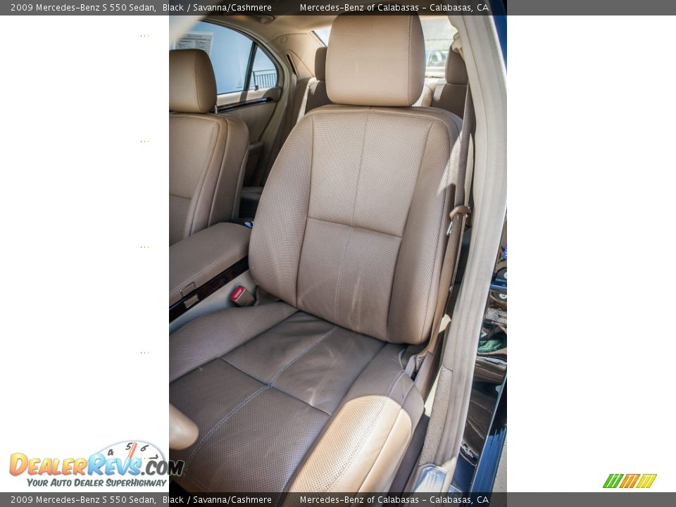 2009 Mercedes-Benz S 550 Sedan Black / Savanna/Cashmere Photo #30